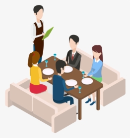 Clipart Customers Restaurant - People In Restaurant Clipart, HD Png Download, Free Download