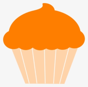 Orange Cupcake Clip Art, HD Png Download, Free Download