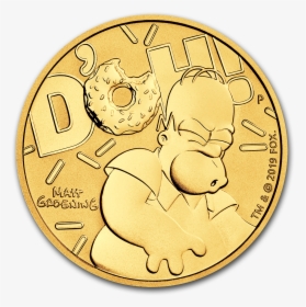 Homer Simpson Gold Coin, HD Png Download, Free Download