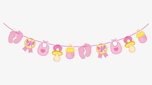 Baby Shower Pink Png - Banderin Baby Shower Niña, Transparent Png, Free Download