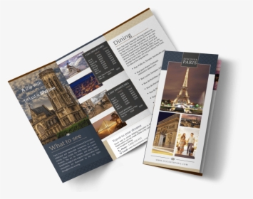 Travel Paris Tri-fold Brochure Template Preview - Flyer, HD Png Download, Free Download