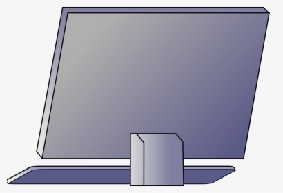 Computer Monitor,angle,flat Panel Display - Back Of A Computer Monitor, HD Png Download, Free Download