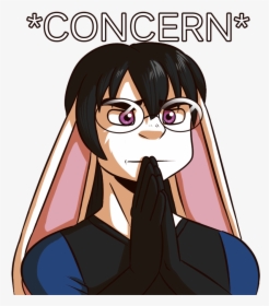 Concern By Caramel-kitteh - Cartoon, HD Png Download, Free Download