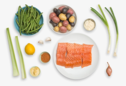 Bbq-spiced Salmon & Green Beans With Red, White & Blue - Salmon, HD Png Download, Free Download