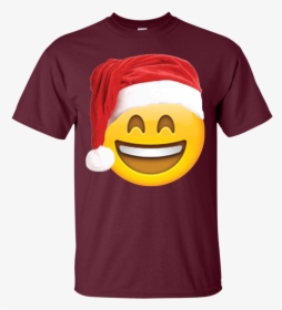 Emoji Christmas Shirt Smiley Face Santa Hat Family - Destiny 2 Titan Symbol, HD Png Download, Free Download