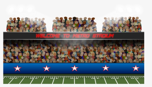 Transparent Crowd Of People Clipart - Football Stadium Crowd Clipart, HD Png Download, Free Download