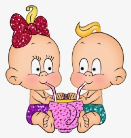 Transparent Twins Png - Cartoon Clip Art Baby Girl And Boy, Png Download, Free Download