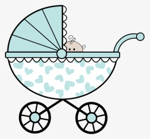 Baby Stroller Clipart - Baby Carriage Coloring Page, HD Png Download, Free Download