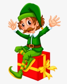 Christmas Present Elf Clipart, HD Png Download, Free Download