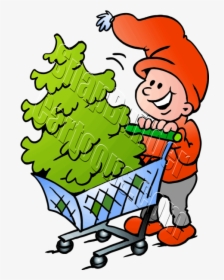 Christmas Elf Tree Shopping - Elf Shopping, HD Png Download, Free Download