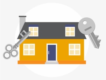 Vector Of House With Keys Outside - Graphic Design, HD Png Download, Free Download
