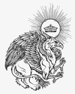 Griffin With Crown - Vintage Griffin, HD Png Download, Free Download
