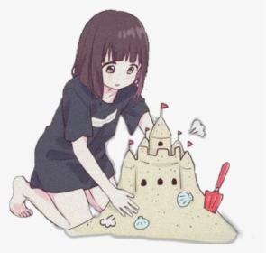#anime #manga #otaku #sandcastle #castle #sand #summer - Anime Sandcastle, HD Png Download, Free Download