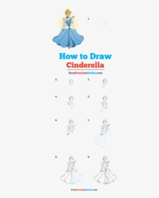 How To Draw Cinderella - Cinderella Drawing Step By Step, HD Png Download, Free Download