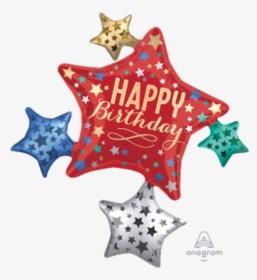 Anagram Supershape Foil Balloon Happy Birthday Star, HD Png Download, Free Download