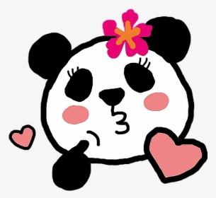 #panda #kiss #emoji #heart - Muah Sticker, HD Png Download, Free Download