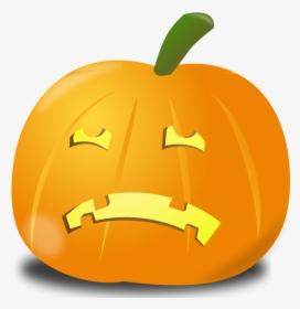 Cartoon Pumpkin Clipart Clip Sad Pumpkin Clipart & - Sad Pumpkin Clipart, HD Png Download, Free Download