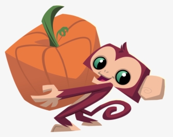 Monkey Carrying Pumpkin, HD Png Download, Free Download