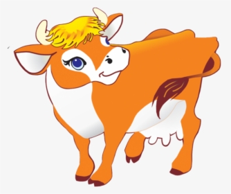 Cow Vector Clipart , Png Download - Cow Orange Clipart, Transparent Png, Free Download