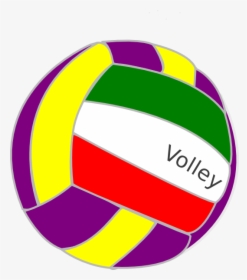 Colorful Volleyball Svg Clip Arts - Colored Volleyball Clipart, HD Png Download, Free Download