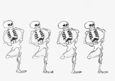 #skeleton #skeletons #dancing #halloween #spooky #vintage - Line Art, HD Png Download, Free Download