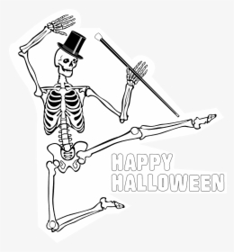 Halloween Dancing Skeleton Clipart Jpg Freeuse Download - Halloween Skeleton Dancing Clipart, HD Png Download, Free Download