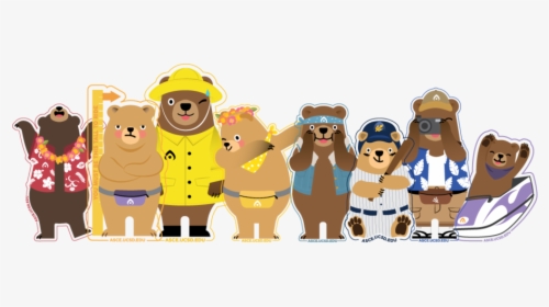 Bearsticker-lineup - Cartoon, HD Png Download, Free Download