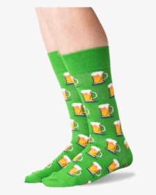 Men"s Beer Crew Socks In Kelly Green Front"  Class="slick - Christmas Decoration, HD Png Download, Free Download