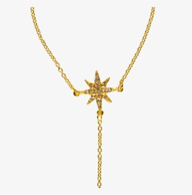 Gold Tone Cz Starburst Hand Chain - Pendant, HD Png Download, Free Download
