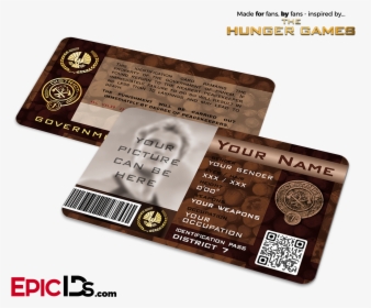 The Hunger Games Inspired Panem District 7 Identification - Stranger Things School Supplies, HD Png Download, Free Download
