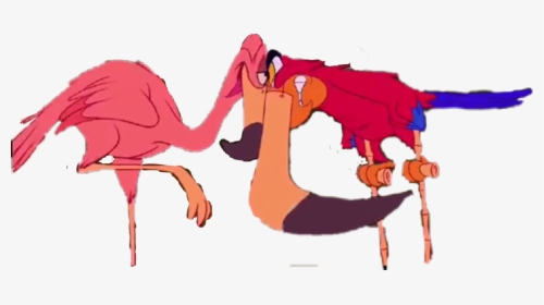 #disney #aladdin #jafar #iago #flamingo #parrots - Cartoon, HD Png Download, Free Download