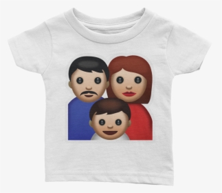 Emoji Baby T-shirt - Emoticon De La Familia, HD Png Download, Free Download