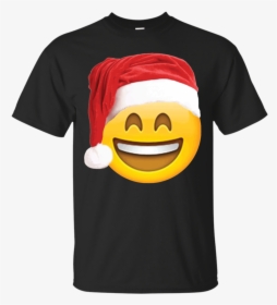 Emoji Christmas Shirt Smiley Face Santa Hat Family - Pablo Escobar Wanted Shirt, HD Png Download, Free Download