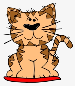 Cat On Mat Clip - Little Red Hen Cat, HD Png Download, Free Download
