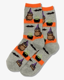 Women"s Owl Witch Crew Socks"  Class="slick Lazy Image - Sock, HD Png Download, Free Download