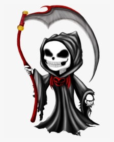 Chibi Grim Reaper By Tarasf-d6bkvkq - Cartoon Grim Reaper Transparent, HD Png Download, Free Download