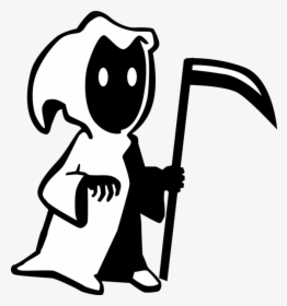Vector Illustration Of Grim Reaper Angel Of Death With - Grim Reaper Cartoon Png, Transparent Png, Free Download