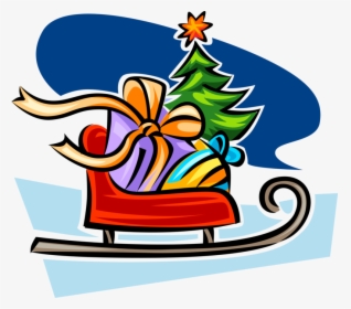 Transparent Santa Sleigh Clipart, HD Png Download, Free Download
