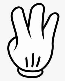 Clip Arts Related To - Mickey Mouse Hand Three, HD Png Download, Free Download