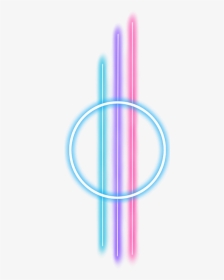 #neon #arrow #aesthetic #blue #pink - Circle, HD Png Download, Free Download