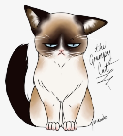 28 Collection Of Kawaii Grumpy Cat Drawing - Kawaii Cute Cat Drawing, HD Png Download, Free Download