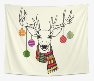 Reindeer With Ornaments On Antlers, HD Png Download, Free Download
