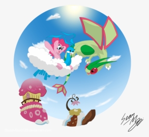 Blood-asp0123, Crossover, Flygon, Pinkie Pie, Pokémon, - Wallpaper, HD Png Download, Free Download