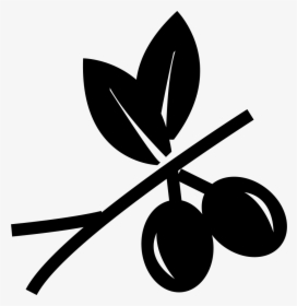 Olives On A Branch - Olive Silhouette Png, Transparent Png, Free Download