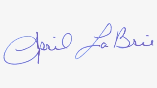 April Labrie Sig - Handwriting, HD Png Download, Free Download
