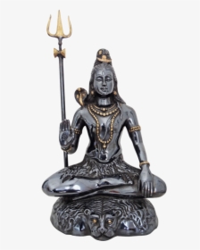 Religious Brass Black Coated Lord Shiva Statue , 9 - Statue, HD Png Download, Free Download