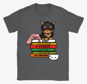 In Winter A Yorkie Book And Tea For Happiness Shirts - Buffalo Bills, HD Png Download, Free Download