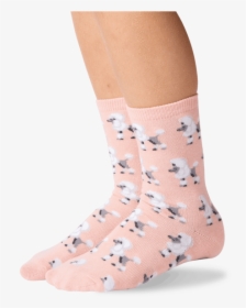 Kid"s Poodles Crew Socks In Blush Front"  Class="slick - Sock, HD Png Download, Free Download