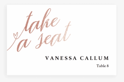Blush Wedding Escort Cards Templates - Calligraphy, HD Png Download, Free Download