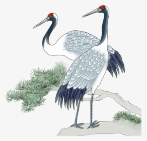 Crane Chinese Painting Png, Transparent Png, Free Download